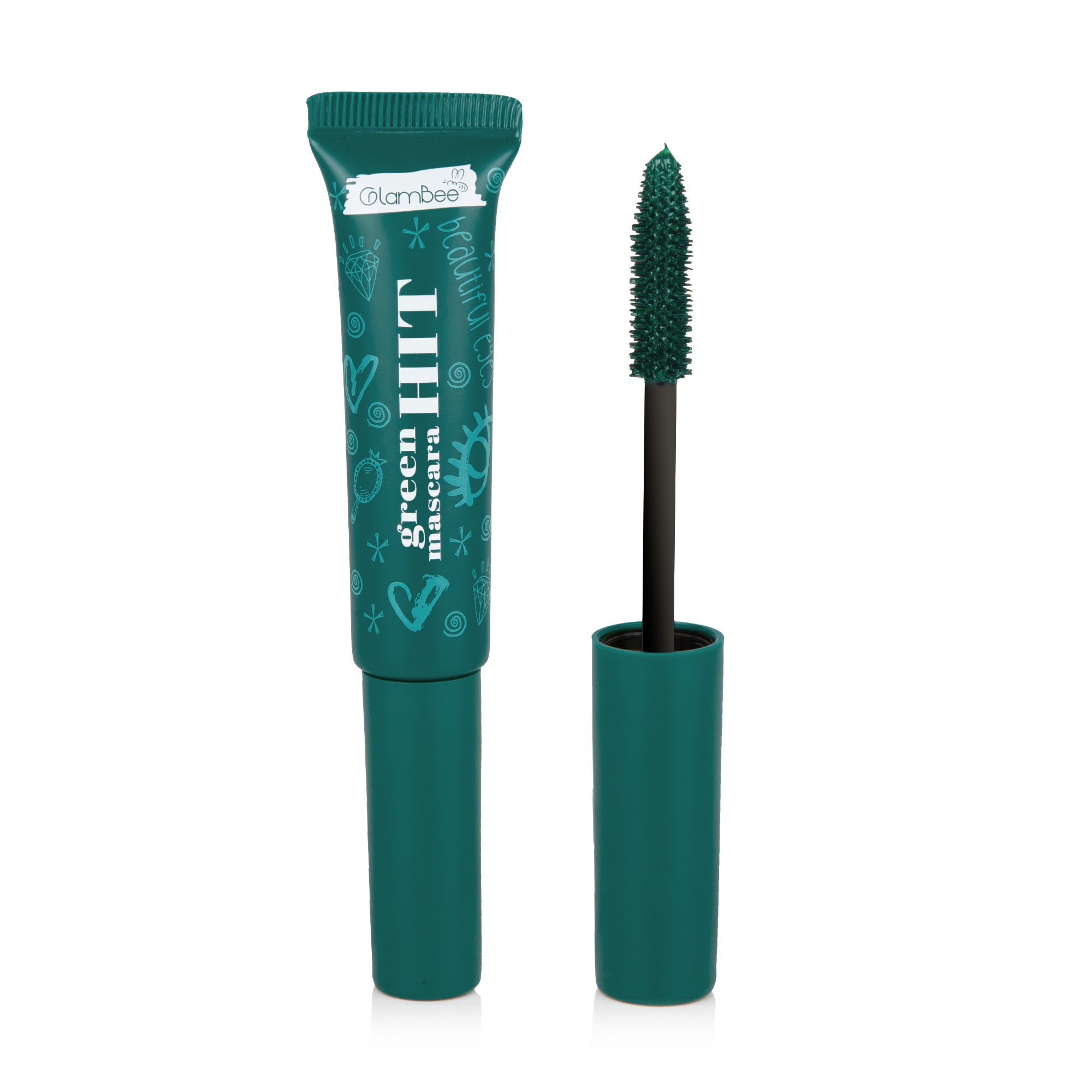 Туш для вій GlamBee HIT Mascara зелена, 14 г